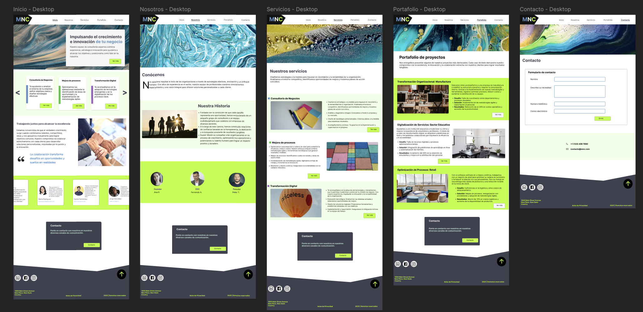 Website responsivo para una empresa de consultoría